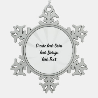 Create Your Own Personalised Snowflake Pewter Christmas Ornament