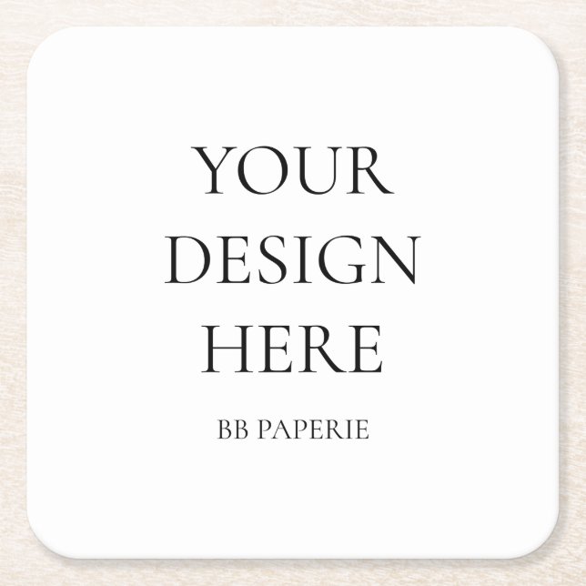 Create Your Own Personalised Square Paper Coaster (Front)