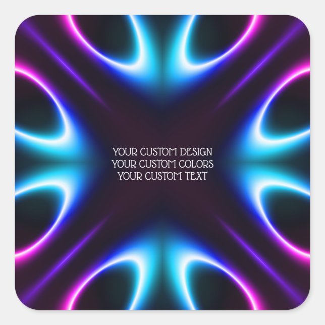 Create Your Own Personalised Square Sticker (Front)