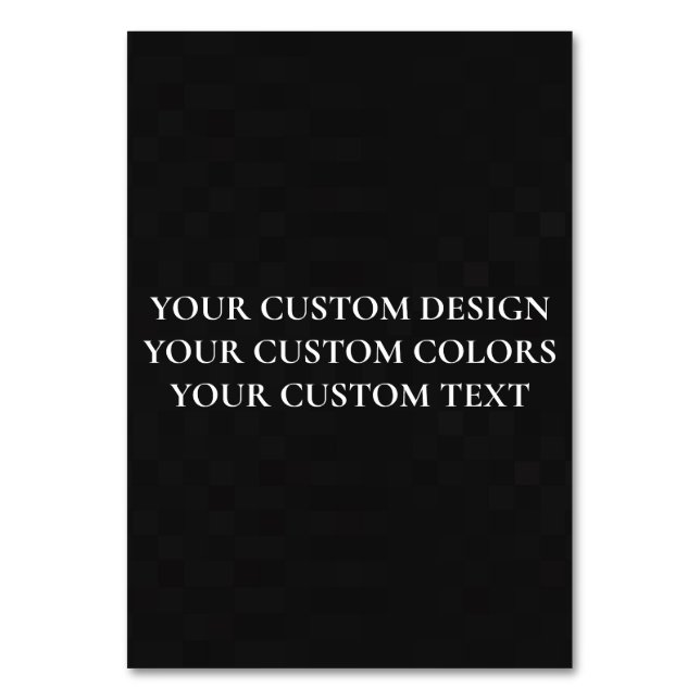 Create Your Own Personalised Table Number (Front)