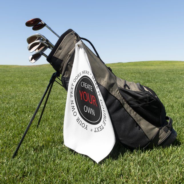 Create Your Own - Personalised Template / Custom Golf Towel (Green)