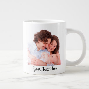 Create Your Own Personalised Text and Photo Large Coffee Mug