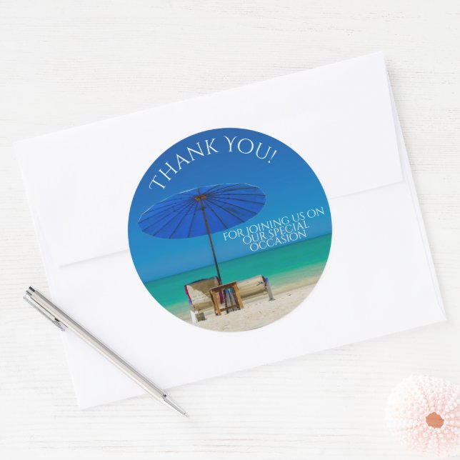 Create Your Own Personalised Thank You Classic Round Sticker (Envelope)