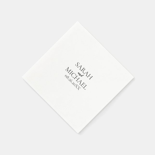Create Your Own - Personalised Wedding Napkin (Corner)