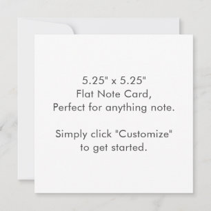 Create Your Own Personalize 5.25" x 5.25" Card