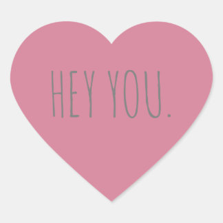 CREATE YOUR OWN PERSONALIZE DUSTY ROSE COLOR HEART STICKER