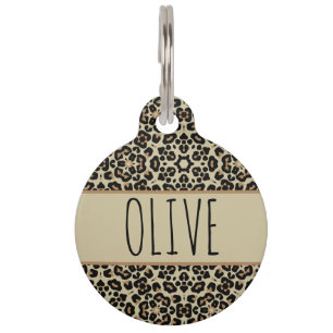 CREATE YOUR OWN PERSONALIZE LEOPARD DOG PET  PET TAG
