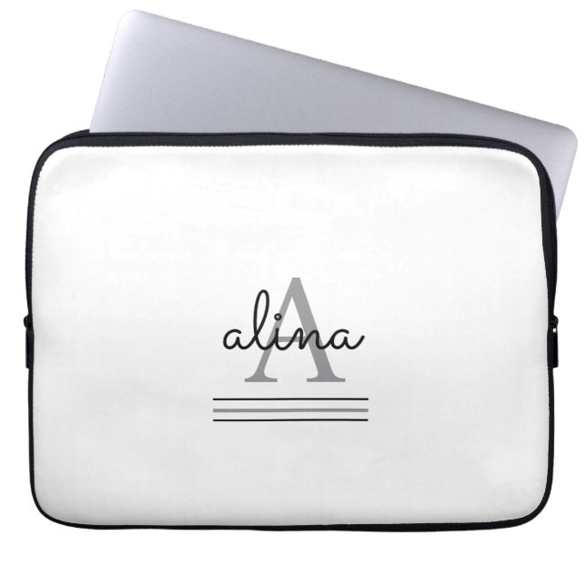 Create Your Own Personalize Monogram Laptop Sleeve (Front)