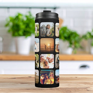 Create Your Own Personalized 20 Photo Collage Thermal Tumbler
