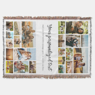 Create Your Own Personalized 22 Photo Collage Throw Blanket