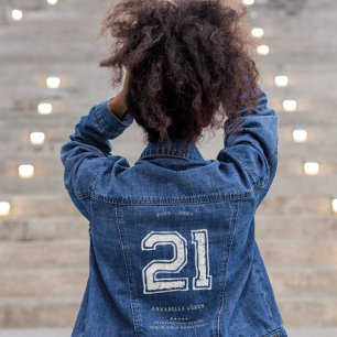 Create Your Own   Personalized Number Denim Jacket
