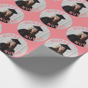 create your own personalized nurse graduate photo wrapping paper