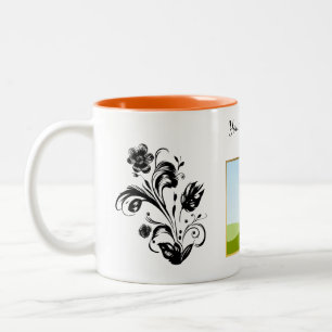 Create Your Own personalized Template Text  Two-Tone Coffee Mug