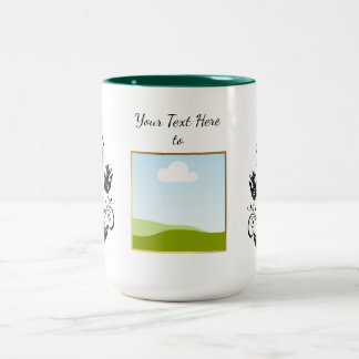 Create Your Own personalized Template Text  Two-Tone Coffee Mug
