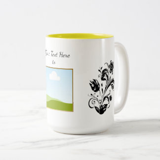 Create Your Own personalized Template Text  Two-Tone Coffee Mug