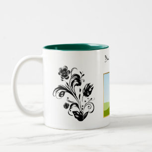 Create Your Own personalized Template Text Two-Tone Coffee Mug