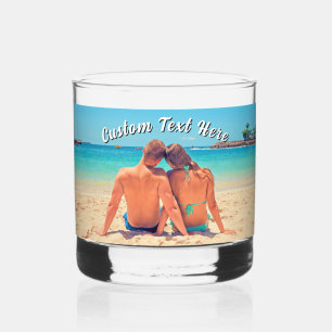 Create Your Own Personalized Text Custom Photo Whiskey Glass