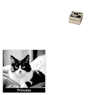 Create Your Own Pet Cat Photo Personalised Rubber Stamp