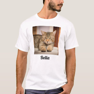 Create Your Own Pet Cat Photo T-Shirt