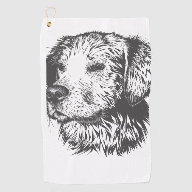 Create Your Own Pet Dog Customised Golf Towel (Front)