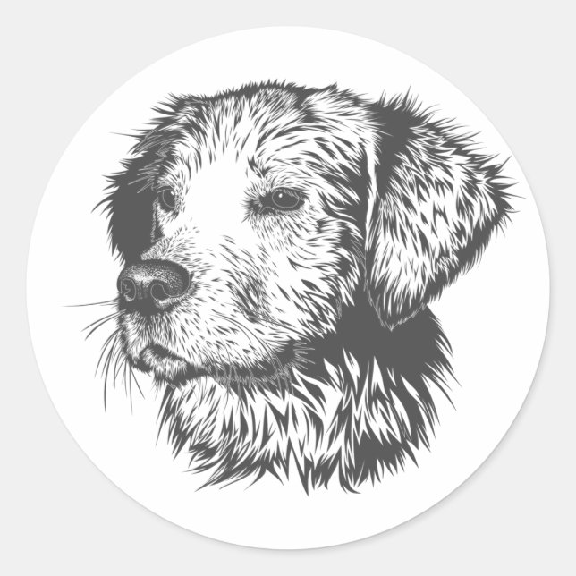 Create Your Own Pet Dog Customized Classic Round Sticker (Front)