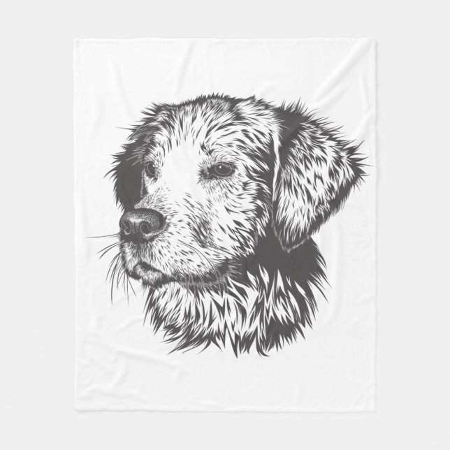 Create Your Own Pet Dog Customized Fleece Blanket (Front)