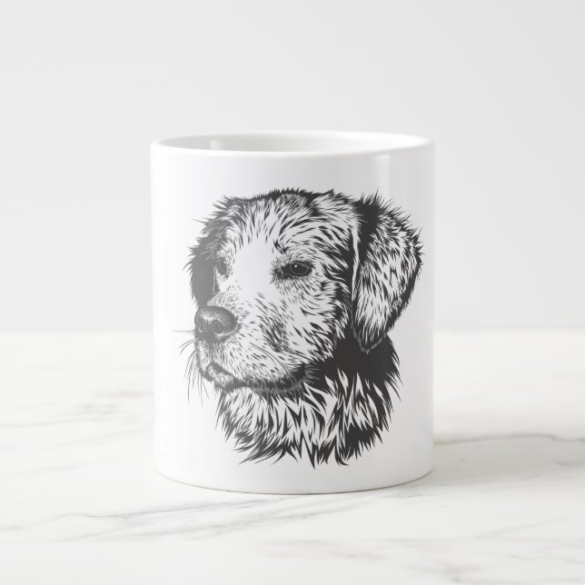 Create Your Own Pet Dog Customized Large Coffee Mug (Front)