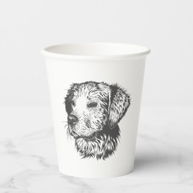 Create Your Own Pet Dog Customized Paper Cups (Front)