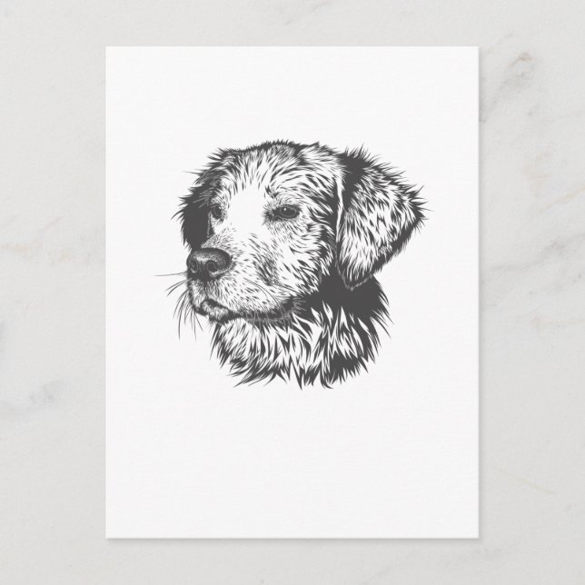 Create Your Own Pet Dog Customized Postcard (Front)