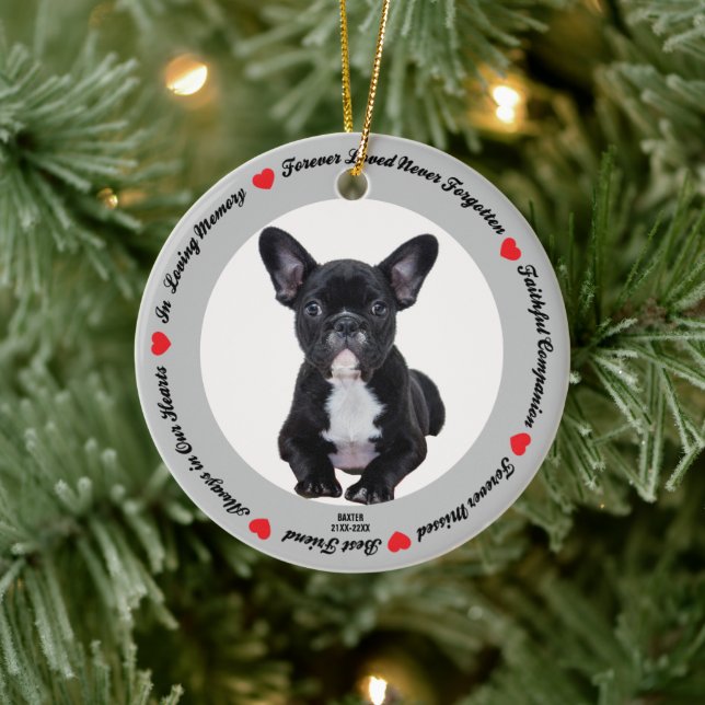 Create Your Own Pet Dog Memorial  Ceramic Ornament (Tree)