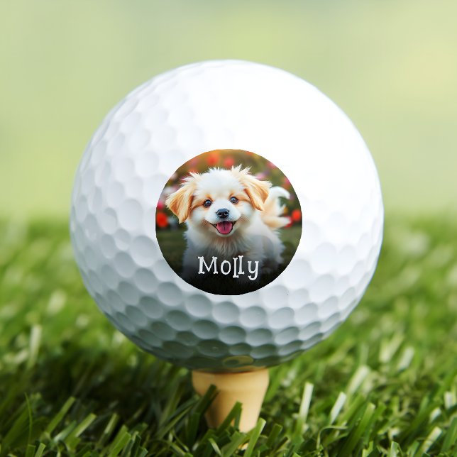 Create Your Own Pet Dog Name Photo Golf Balls (Creator Uploaded)