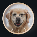 Create Your Own Pet Dog Photo Clock<br><div class="desc">Create Your Own Pet Dog Photo Clock. Replace the template pet dog photo with your own.</div>
