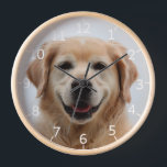Create Your Own Pet Dog Photo Clock<br><div class="desc">Create Your Own Pet Dog Photo Clock. Replace the template pet dog photo with your own.</div>