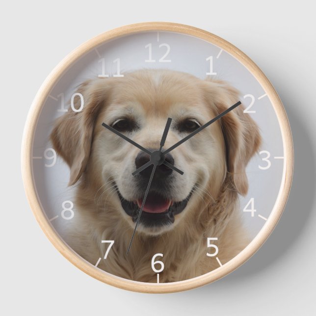 Create Your Own Pet Dog Photo Clock (Front)