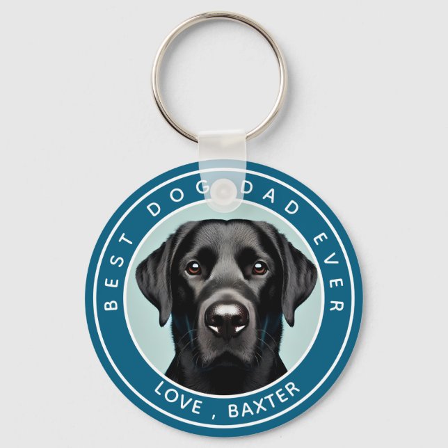 Create Your Own Pet Dog Photo Personalised Key Ring (Front)