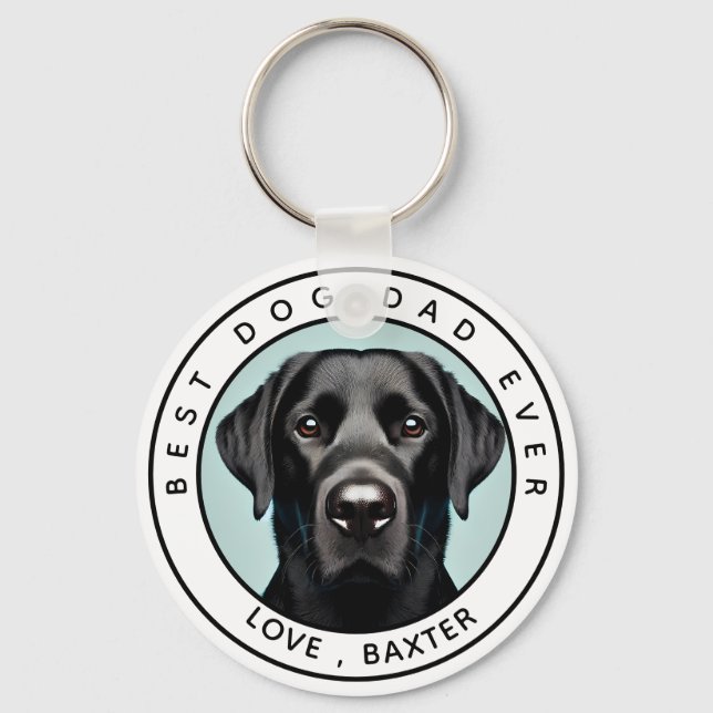 Create Your Own Pet Dog Photo Personalised Key Ring (Front)