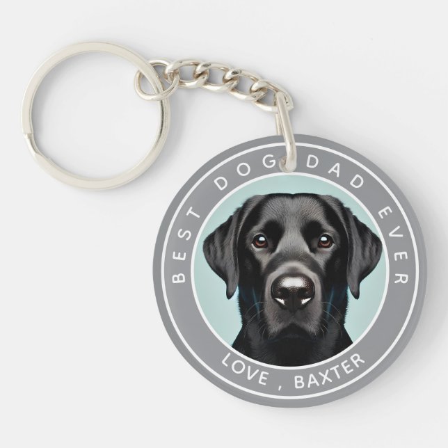 Create Your Own Pet Dog Photo Personalised Key Ring (Front)