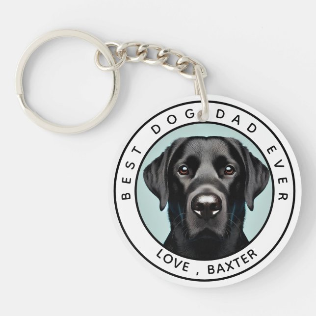 Create Your Own Pet Dog Photo Personalised Key Ring (Front)