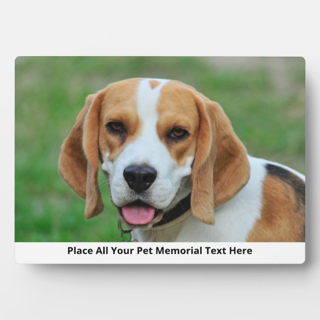 Create Your Own Pet Dog Photo Plaque (Front)