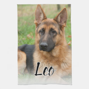 Create Your Own Pet Photo Custom Picture Name Tea Towel