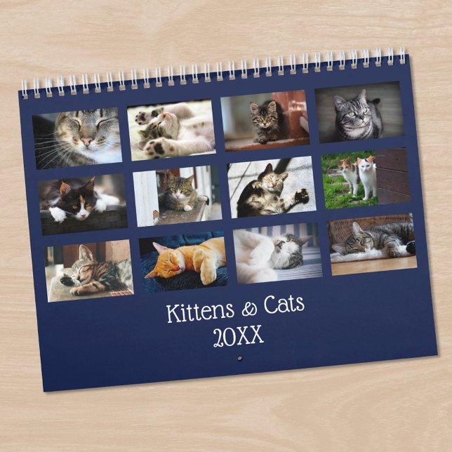 Create Your Own Pet Photo Navy Blue Cover Calendar (Create Your Own Pet Photo Navy Blue Cover Calendar, in situ)