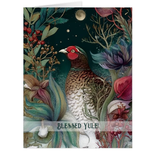 Create Your Own Pheasant Bird Winter Solstice (Front)