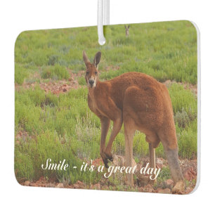 Create your own photo air freshener - red kangaroo
