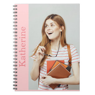create your own photo and name pastel colour  notebook