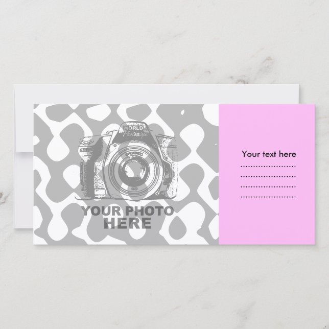 Create Your Own Photo Card Pink (Front)