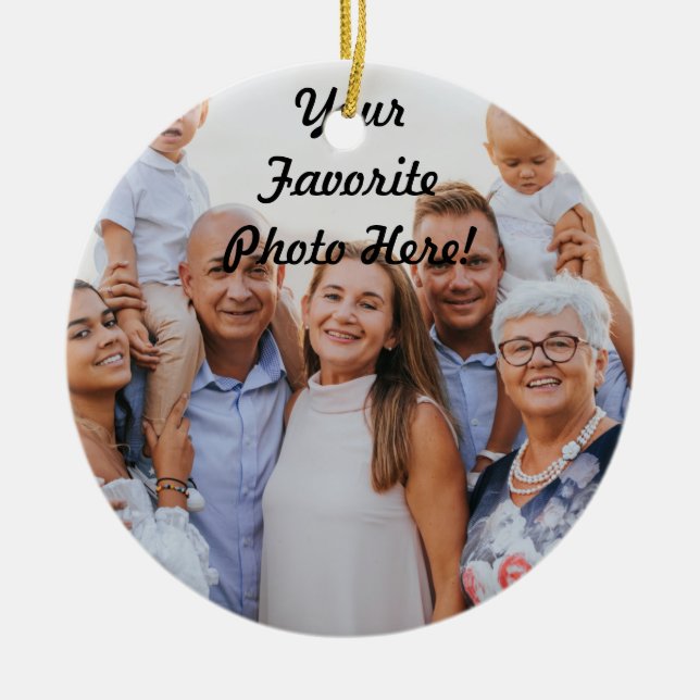 Create Your Own Photo Ceramic Ornament (Front)