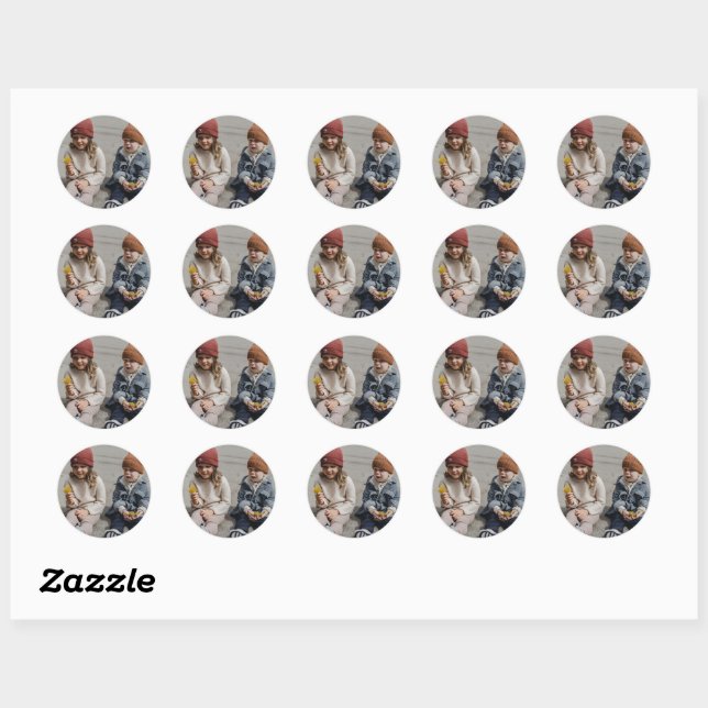 Create Your Own Photo Classic Round Sticker (Sheet)