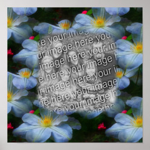 Create Your Own Photo Clematis Flower Border Poster
