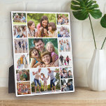 Create Your Own Photo Collage 15 Pictures White  Plaque<br><div class="desc">Create your own photo collage for special events like milestone birthdays, graduation days, engagement parties or wedding celebrations. Easily upload your favourite photos of family and friends, vacations or pets to create a one of a kind photo collage filled with memories you can see and treasure - instead of them...</div>