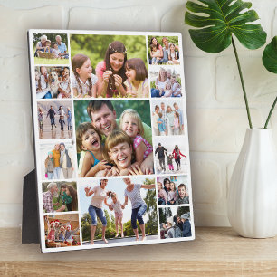 Create Your Own Photo Collage 15 Pictures White  Plaque